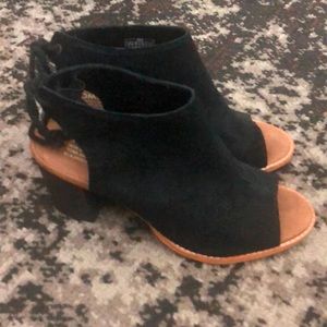 Toms peep toe booties